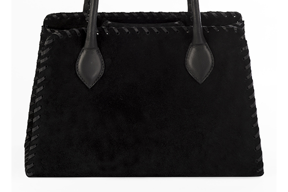 Luxueux sac à main, élégant et raffiné, coloris noir mat. Personnalisation : Choix des cuirs et des couleurs. - Florence KOOIJMAN